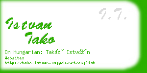 istvan tako business card